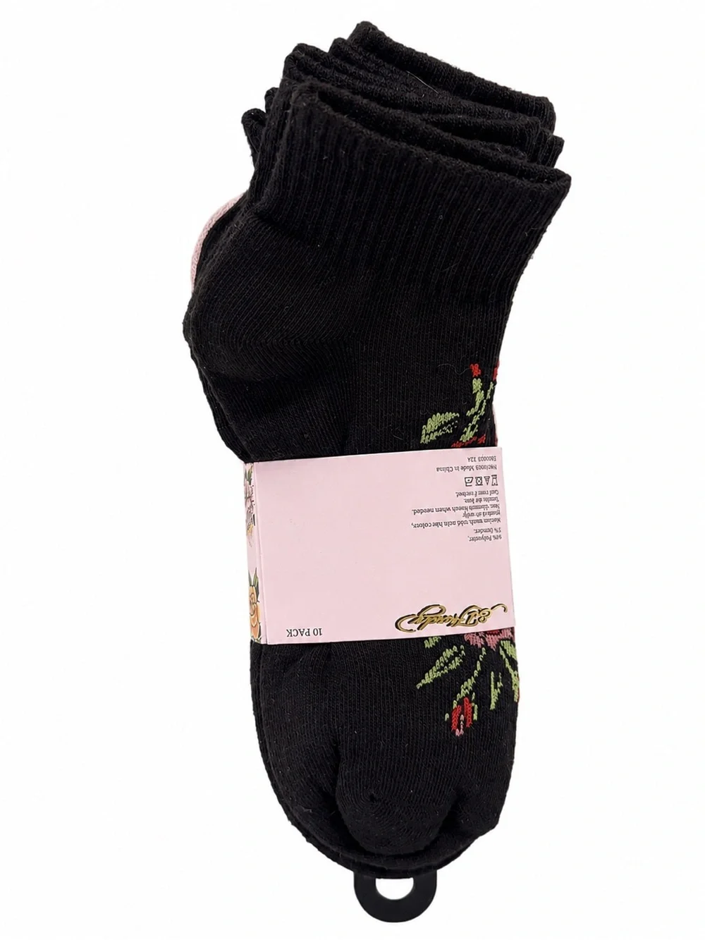 Ed Hardy 10 Pack Tattoo Graphic Quarter Socks NWT
